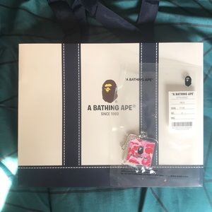 Bape key chain and bag